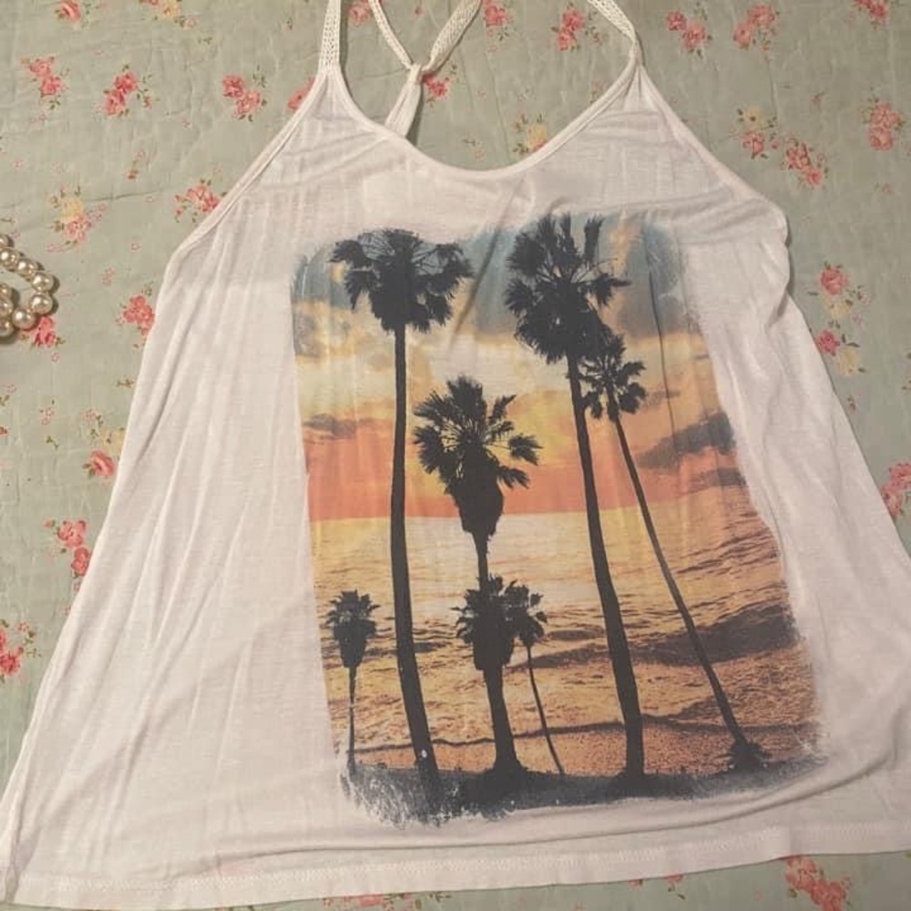 Palm tree tank top